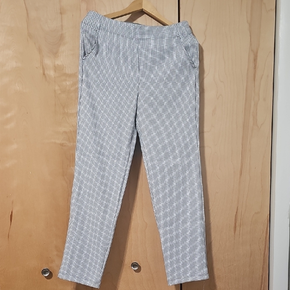 Max Studio Black and White Trousers with Elastic Waistband